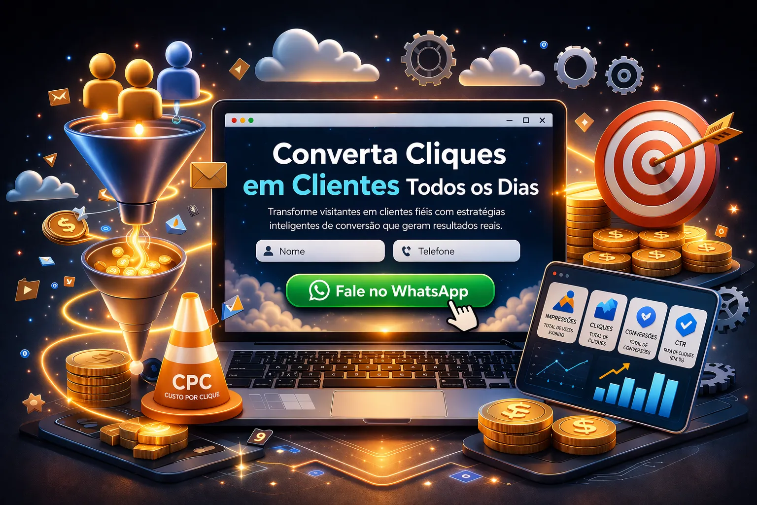 Equipe de desenvolvimento e design elaborando landing pages em Tubarão SC