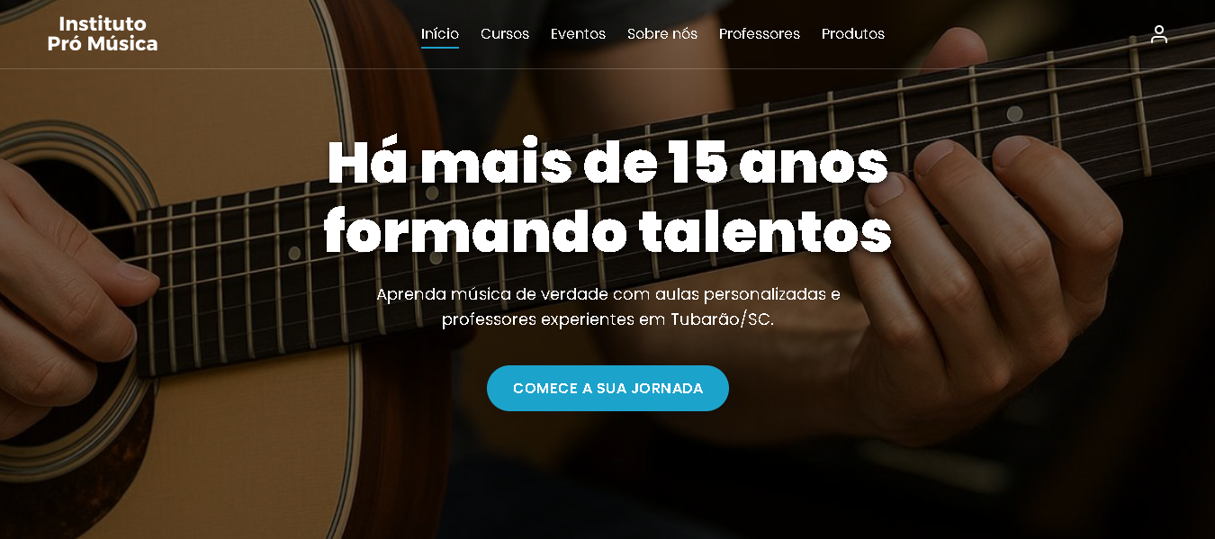 Preview do site Instituto Promusica